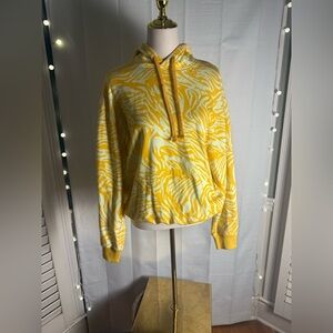 STINE GOYA Yellow and White Patterned Hoodie